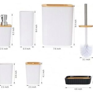 6 in 1 Bathroom Accessories Set