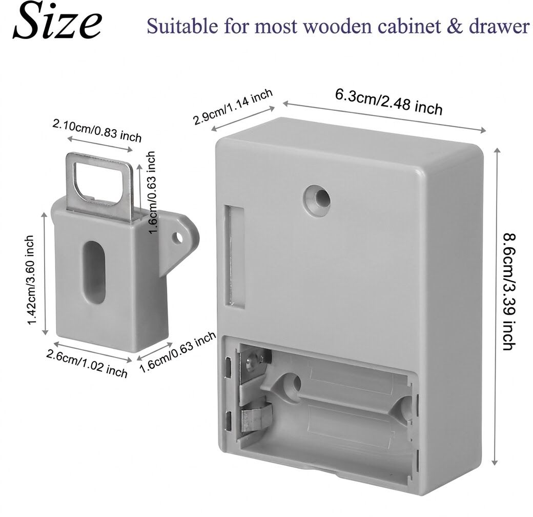 Invisible Hidden Wooden Drawer Lock - Image 3