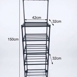Multi-Functional 5-Tier Plastic Storage Rack